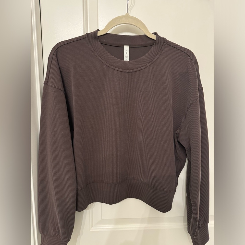Lululemon ribbed softstreme perfectly oversized cropped crew